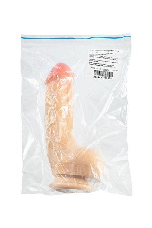 Реалистичный фаллоимитатор, PVC, телесный, 19 см (в пакете)