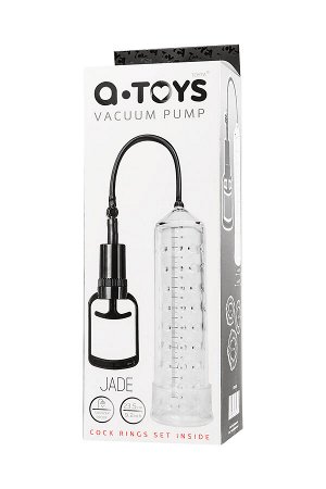 Помпа для пениса A-Toys by TOYFA Jade, TPE, прозрачный, 23,5 см
