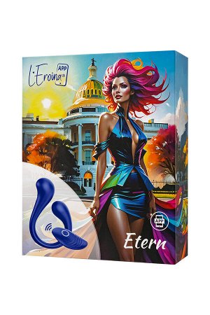 Многофункциональный вибратор L`Eroina APP ETERN с пультом и APP, силикон, синий, 23 см