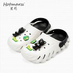 Hotmarzz Black Mara женские кроксы с джибитсами, белые