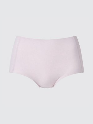 UNIQLO AIRism - бесшовные трусики-шорты с высокой талией - 02 LIGHT GRAY