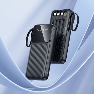 Внешний аккумулятор Power Bank Borofone BJ76A Smart Power 10000 мАч, 10 Вт, встроенные кабели