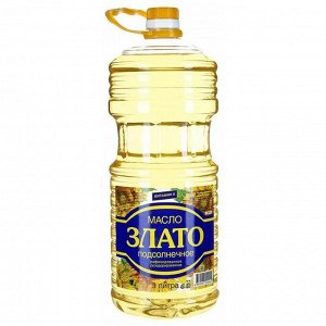 Масло подсолнечное Злато 3л