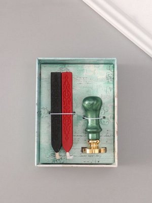 Подарочный набор для сургучной печати «Новогодний конь», печать, ручка, сургуч, 12.5x10x3.6 см