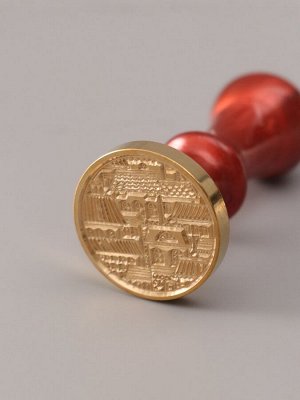 Подарочный набор для сургучной печати «Старый город», печать, ручка, сургуч, 12.5x10x3.6 см