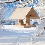 Кормушка для птиц «Избушка», 22 * 20 * 18 см