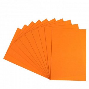 Фоамиран 1 мм, 20х30 см (набор 10 листов) BK008 оранжевый