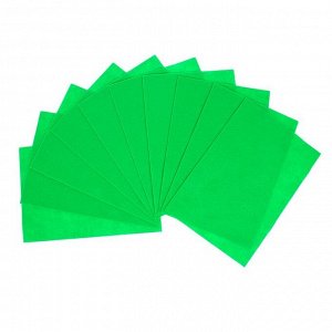 Фетр Soft ярко-зелёный, мягкий, 1 мм, 10 листов