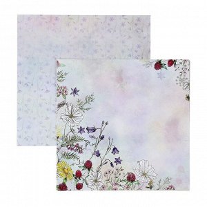 Набор бумаги для скрапбукинга Mr.Painter (12 л) "Цвет.атлас.Полевые цветы"15х15 см,190 гр/м2 40038