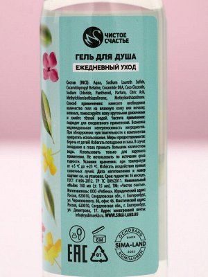 Подарочный набор «Сияй от счастья», гель для душа и пена для ванны, 2x100 мл, Чистое счастье