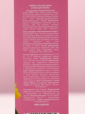 Подарочный набор «Сияй от счастья», гель для душа и пена для ванны, 2x100 мл, Чистое счастье