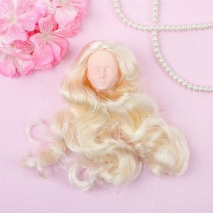 Голова для изготовления куклы, волосы «Завитки» блондинка
