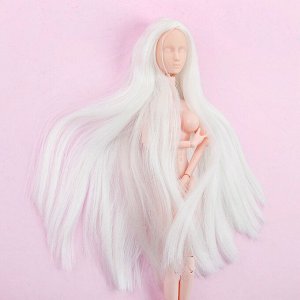 Голова для изготовления куклы, волосы светятся в темноте «Прямые» блондинка