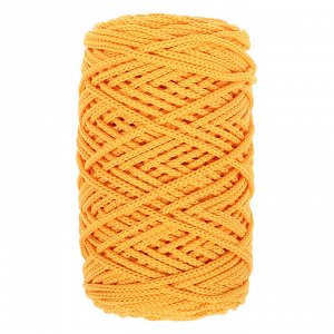 Шнур для вязания без сердечника, полиэфир 100 %, ширина 3 мм, 100 м / 210 г (16 жёлтый)