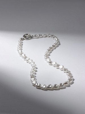 Бусы «Тогл» с жемчугом, шар №6, белые, L=40 см