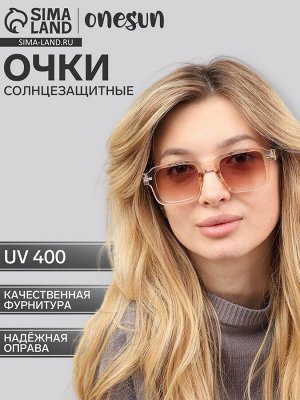Очки солнцезащитные OneSun, uv 400, дужка 15 см, ширина 14 см, линза 3.7x4.5 см
