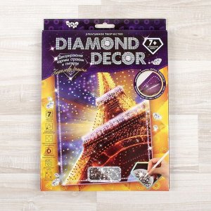 Набор для создания мозаики "Эйфелева башня" DIAMOND DECOR, планшетка без рамки