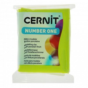 Полимерная глина запекаемая, Cernit Number One, 56 г, лайм зелёный, №601