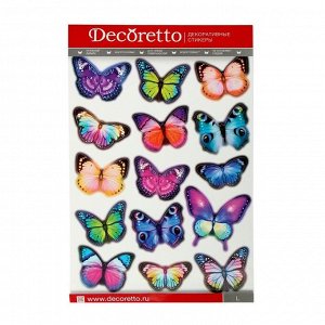 Наклейки Decoretto "Вечерние бабочки" 35х50 см