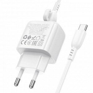 Сетевое зарядное устройство + кабель Type-C Borofone BAS41A, 2 USB-A, 12 Вт