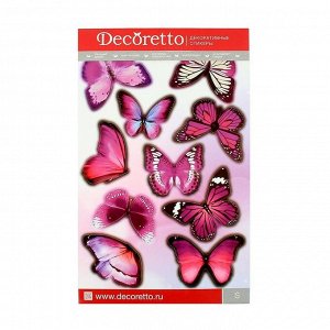 Наклейки Decoretto "Бабочки Ультрафиолет" 25х35 см
