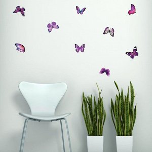 Наклейки Decoretto "Бабочки Ультрафиолет" 25х35 см