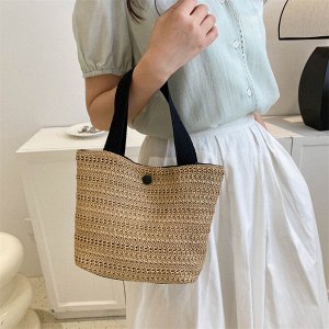 Сумка женская, летняя, плетеная, на плечо