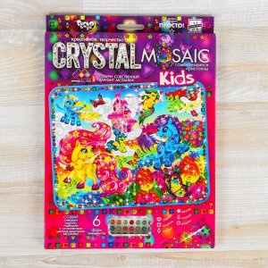 Набор для создания мозаики серии «CRYSTAL MOSAIC. Пони веселятся», на темном фоне