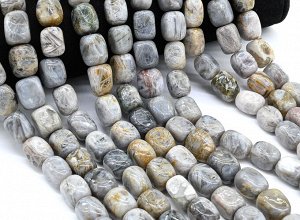 Бусины из агата прямоугольник 13*17мм, 40см, 23 бусины