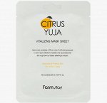 FARMSTAY - МАСКА ТКАНЕВАЯ ДЛЯ ЛИЦА С ЭКСТРАКТОМ ЮДЗУ CITRUS YUJA VITALIZING MASK SHEET [23ml]