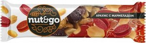 Батончик Nut&go арахис и мармелад глазиров. 42г 18шт
