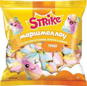 Маршмеллоу Strike Trio банан клубника ваниль 90г