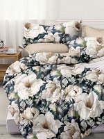 Постельное белье поплин эксклюзив - Благородный пион 1.5 сп. (нав.70х70)
