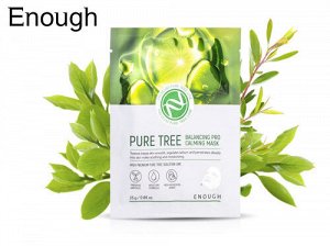 Enough Pure Tree Balancing Pro Calming Mask, 25g*1ea - Успокаивающая тканевая маска с экстрактом чайного дерева 1шт