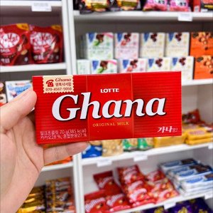 Lotte Ghana Original Milk 27% 70g - Шоколад Лотте Гхана. Молочный
