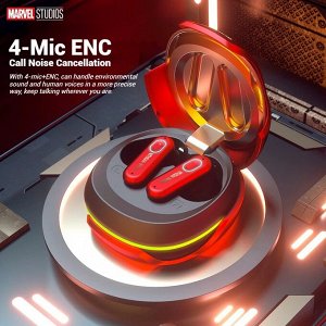 Беспроводные наушники Marvel JM01 ANC PANTHER с защитой от воды и RGB подсветкой