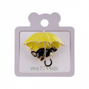 Брошь MESHU "Cat and umbrella", европодвес