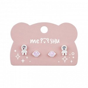 Серьги MESHU "Space", бижутерия, 2 пары, европодвес