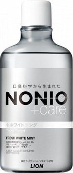 Отбеливающий антибактериальный ополаскиватель для рта LION NONIO Plus Whitening Dental Rinse Fresh White Mint