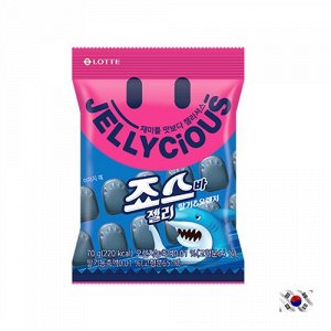 Lotte Jellycious Shark Orane & Strawberry 70g - Мармелад Лотте. Акула со вкусом апельсина и клубники