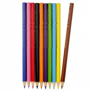 Карандаши Jumbo 10 цветов, Faber-Castell, трёхгранные, с точилкой, картонная коробка