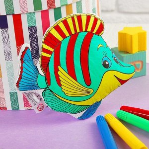 Игрушка-раскраска «Рыбка», маркеры 4 цвета, смываются водой