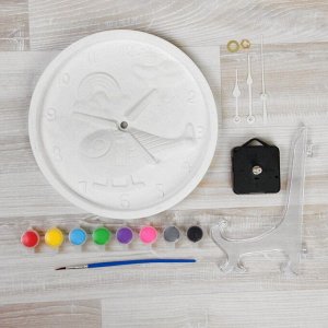 Роспись по гипсу, серия создай часы «Вертолет», краски 8 цветов по 2 мл