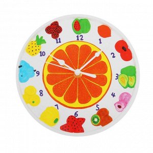 Роспись по гипсу, серия создай часы «Фрукты», краски 8 цветов по 2 мл