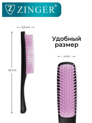 Расческа массажная для волос цвет розовый (ABS material) Zinger sz-OS-2104 PINK