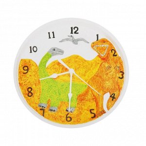 Роспись по гипсу, серия создай часы «Динозавры», краски 8 цветов по 2 мл