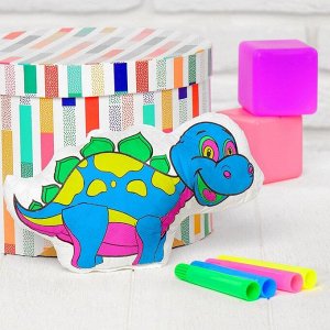 Игрушка-раскраска «Динозавр», маркеры 4 цвета, смываются водой