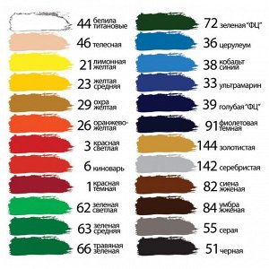 Краска акриловая, набор 24 цвета по 12 мл, BRAUBERG, профессиональная серия