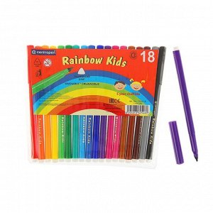 Фломастеры 18 цветов Centropen 7550 Rainbow Kids, пластиковый конверт, линия 1.0 мм