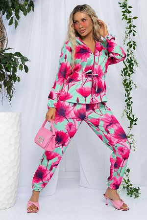 Костюм Бомба стиля (розово-мятный) К13142-6М